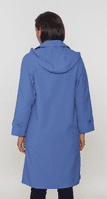 Womens Classic Hooded Rain Blue Coat db1686